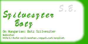 szilveszter botz business card